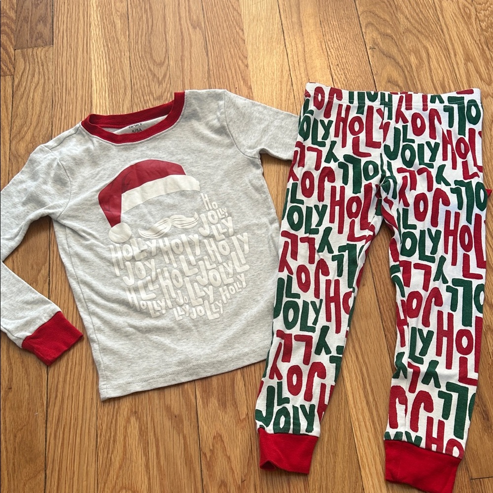 Carter's Red, Green & White Holiday Pajama Set